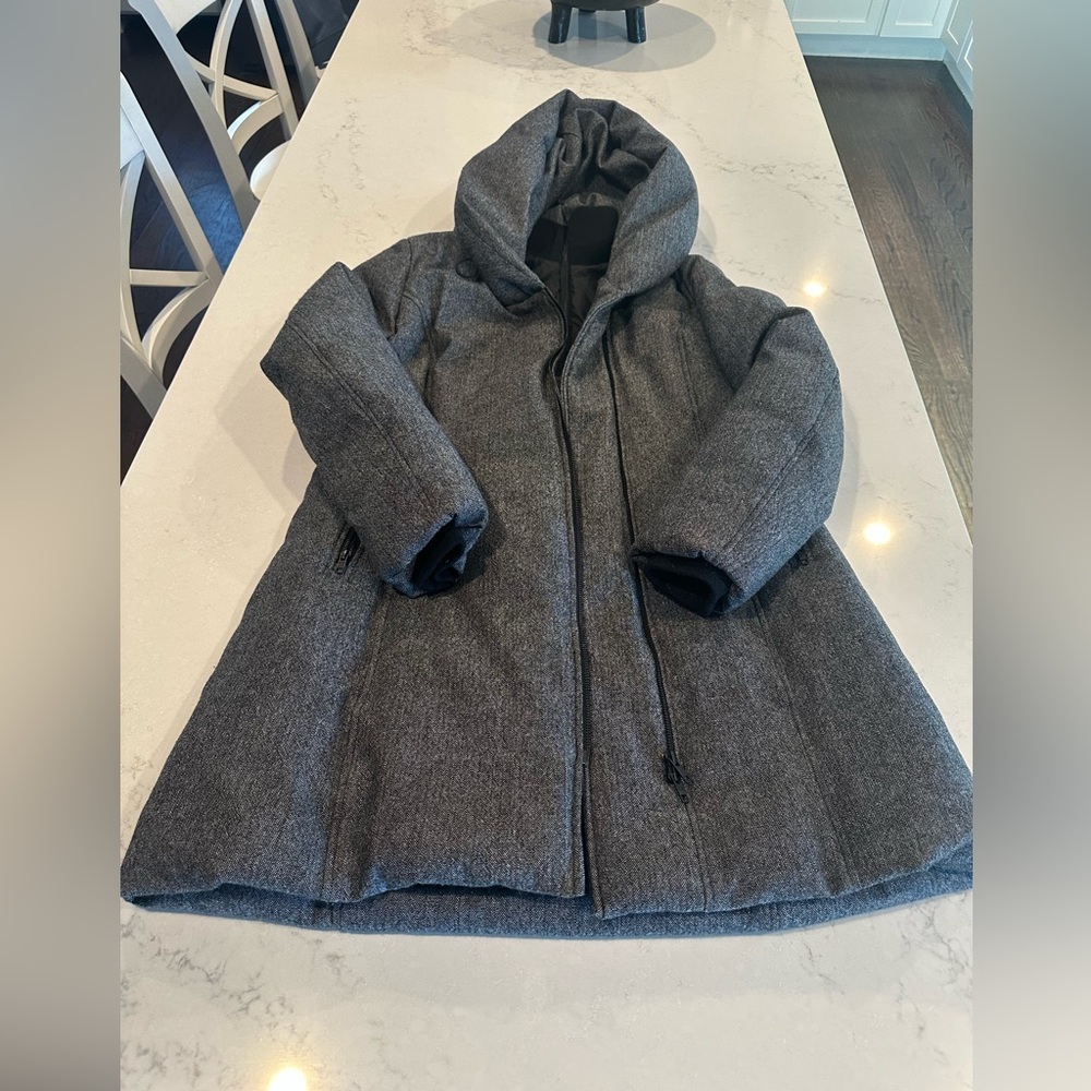 SOIA & KYO Wool Puffer - Dark Grey Heather Melange -worn only a few times